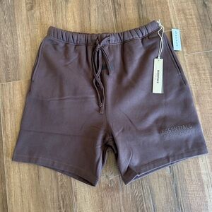 NWT Fear of God ESSENTIALS Plum Sweat Shorts - L